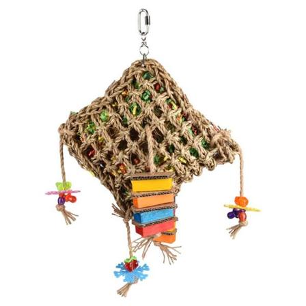 Flamingo Fågelleksak Papyr Papegoja Nät Fyrkantig Flerfärgad 45 Flerfärgsdesign