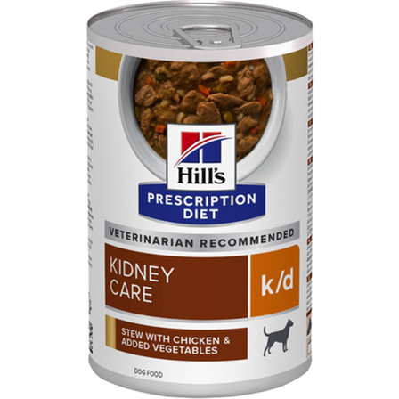 Hill's Prescription Diet Dog - k/d Kidney Care Kylling & Grønnsaker Stew Hermetikk - Våtfôr for hund 354 g x 12 - Hund - Hundefôr & hundemat - 