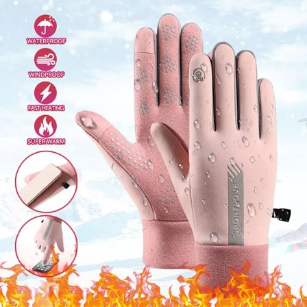 Winter Gloves Women Cycling Bike Thermal Fleece Cold Resistance Wind Waterproof Bicycle Warm Outdoor Running Skiing Mittens