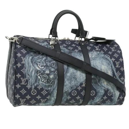 Louis Vuitton Vintage Pre-owned Canvas rejsetasker Blå, Dame Vintage Tasker, Størrelse: ONE Size