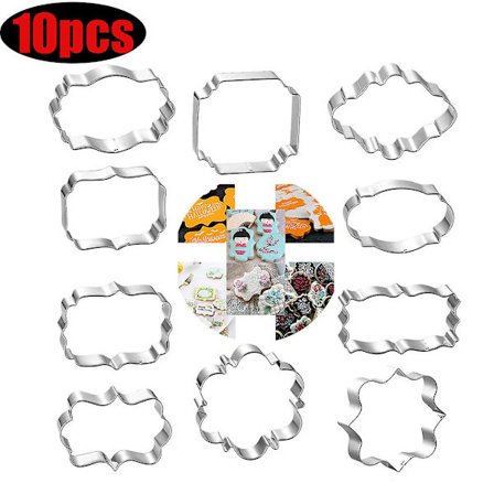 10 stk Bakeformer i Rustfritt Stål, Kakeformer, Kakeformer, Kjeks, Bakverk