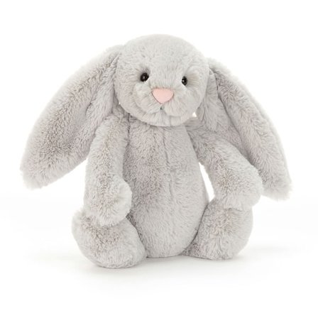 Jellycat Bashful Luxe Luna Kanin Kosedyr, Stor 51 cm | Kanin og Kosedyrkanin | Klassisk Barnegave sølvgrå-XF16- silver gray 51cm