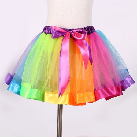 Rainbow Tutu-nederdel Tulle-minikjole S