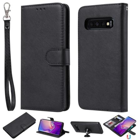 Magnetisk læderpung Samsung Galaxy S10 Sort