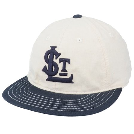 American Needle - Beige snapback Casquette - St: Louis Terriers Line Out Ivory/Navy Strapback @ Hatstore