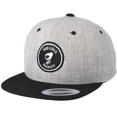 Kiddo Cap - Grey - snapback - Cap - Kids Trouble Maker Grey/Black Snapback - Hatstore