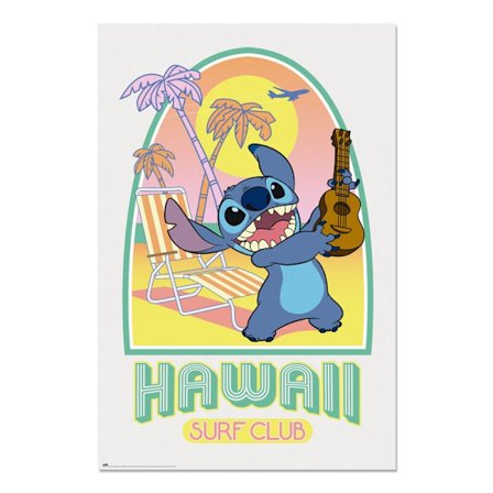 Hawaii Surf -juliste, jossa on Disney Stitch Design