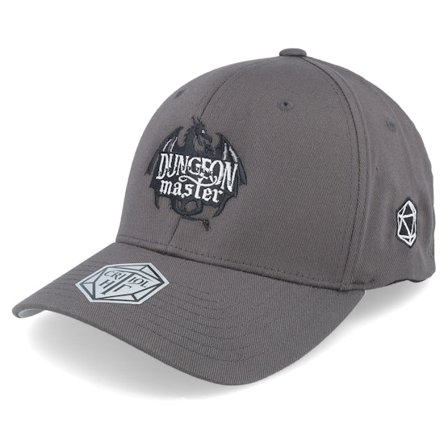 Critiql Hit - Dungeon Master Dragon Silhouette Dark Grey Flexfit Flexfit Grey Cap - @ Hatstore