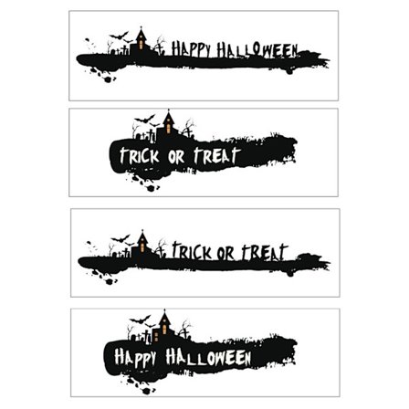 4 st Halloween roliga tecknade djävul väggdekaler sovrum fönster glas dekoration vattentät självhäftande papper
