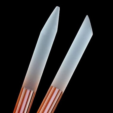 2 stk Glass Neglebåndskyver Dobbeltsidet Manikyrpinne Profesjonell Presis
