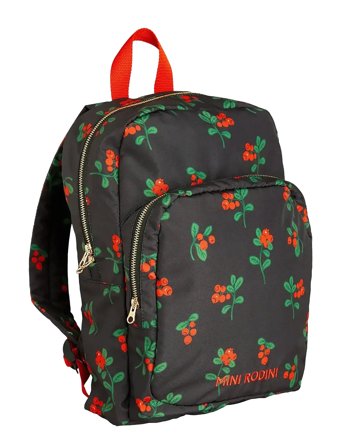 Mini Rodini Lingonberries Aop Backpack - Black - ONE SIZE