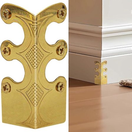 10 kpl Jalkalistojen kulmasuojia, Jalkalistojen kulmasuojia, 10 metallia