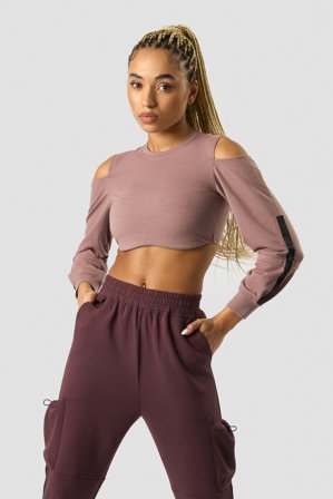 ICANIWILL - Stance Cropped Long Sleeve Wmn Light Mauve - Pitkähihaiset - Naiset - Treenivaatteet ICIW:ltä