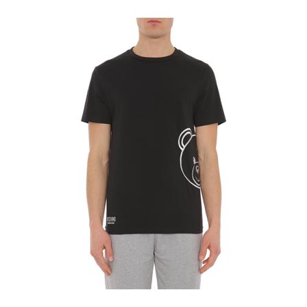 Moschino T-Shirt with Logo Sort, Herre