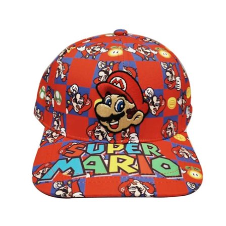 Super Mario baseball-lippis brodeerattu urheilulippis