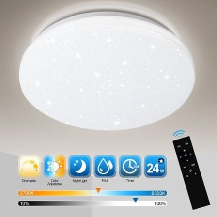 LED-stjernehimmel loftlampe med blinkende effekt 24W