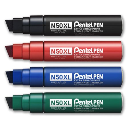 PENTEL Märkpenna perm. N50XL sned svart - Lyreco - Kontorsmaterial - Pennor - Märkpennor - Skuren spets