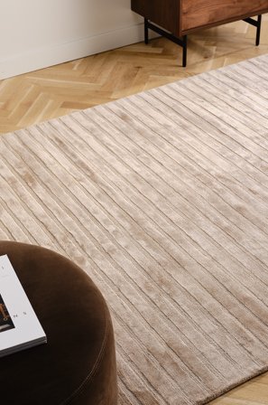 Jotex - Viskoseteppe Bomull/Viskose lys beige CORDELIA - Kjøp Bomulls- & filleryer hos Jotex