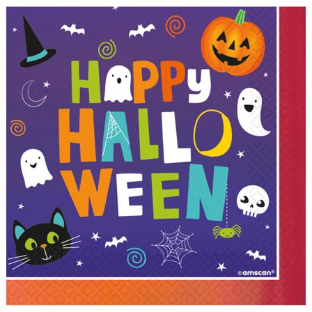 Halloween Serviet 16-pakning