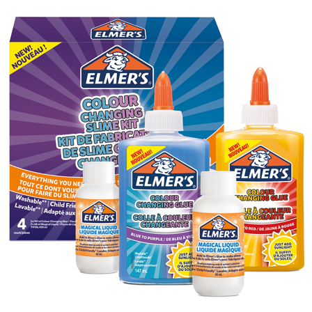 Elmers Colour Change Slime Sæt 4 stk