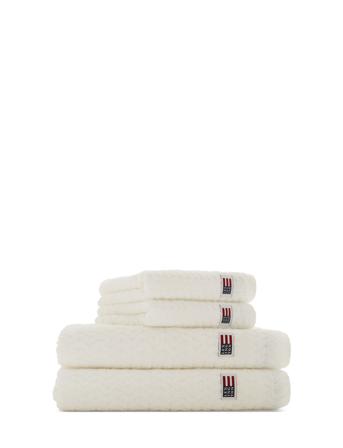 Cotton/Lyocell Structured Terry Towel Home Textiles Bathroom Textiles Towels & Bath Towels Hvit Lexington Home