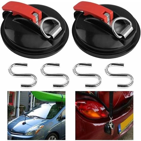 Auton katon imukuppi, matkatavaroiden kiristys imukuppi 4 S-koukulla markiiseille, markiiseille, pressuille ja ajoneuvopeitteille -