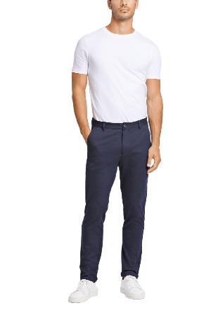 Lindbergh Superflex Knitted Cropped Pant Byxor Herr Blå L