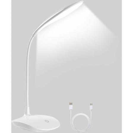 LED Bordlampe, LED Boglæsningslampe med USB, 20 LED'er, Øjenbeskyttelse, Velegnet til Studiet, Læsning