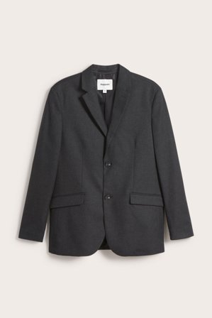 Kappahl | Enkeltkneppet jakke Mørkegrå M | Mørkegrå