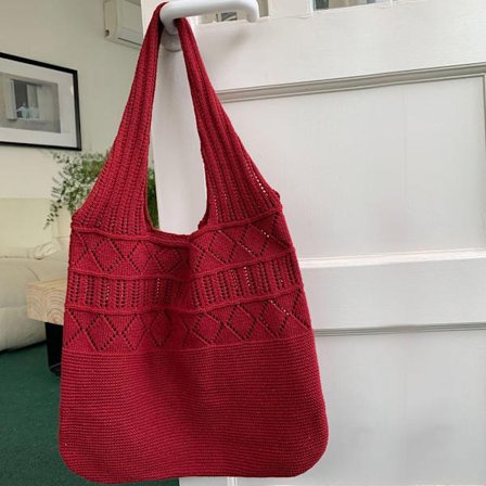 Damaxelväskor Virkad väska RÖD - high quality