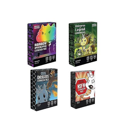4 stk Unstable Unicorns Brettspill Engelsk Familiefest Utvidelse Basisversjon Av Klassiske Brettspill [DB]