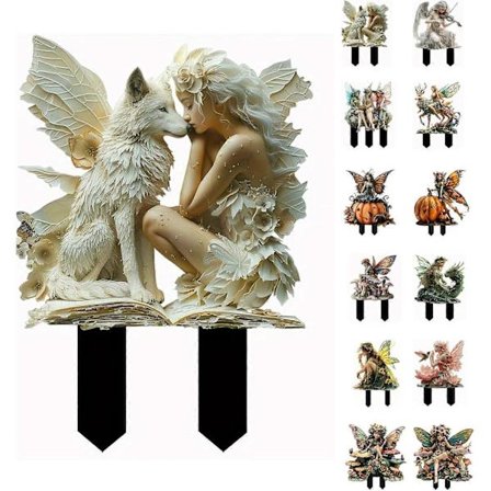 Bohemisk Fe-Blomkruka Dekoration, 2D Fe-Trädgårdsplanteringstillbehör, Fe-Trädgårdsfigurer för Krukväxter och Trädgård Gräsmatta Dekor