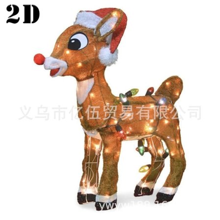 Jouluinen koira valosarja puutarhakoriste LED-valo joulunäkymän asettelu koristeet