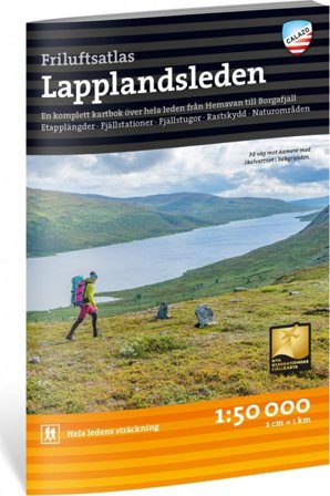 Calazo förlag Karta över Lapplandsleden literature Black OneSize