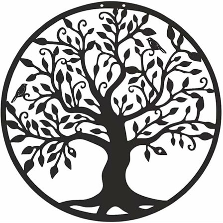 Metal Vægkunst Livets Træ Kunst Familie Skilt Metal Træ Væg Dekoration