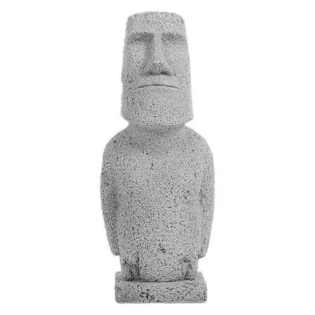 Miniature Moai Statue Boligindretning Akvarium Landskabspleje Sten Håndværk Ø Moai Skulptur Have Dekoration Lille Sten Figur