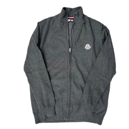 Mörkgrå kofta med dragkedja från Moncler