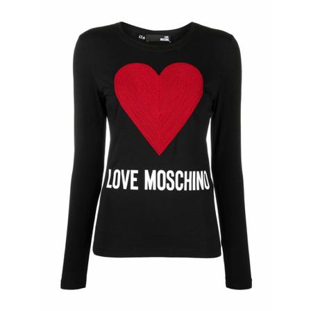Love Moschino Long Sleeve Tops Sort, Dame