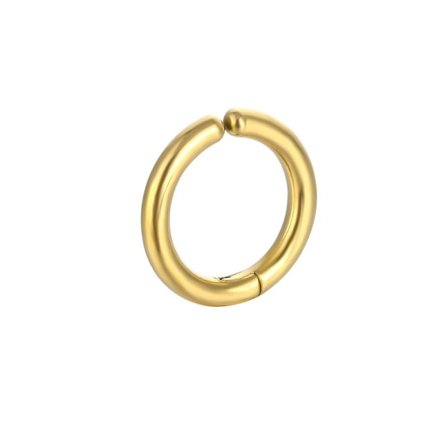 Falsk piercing ørering uden hul tyk ring guld 12mm