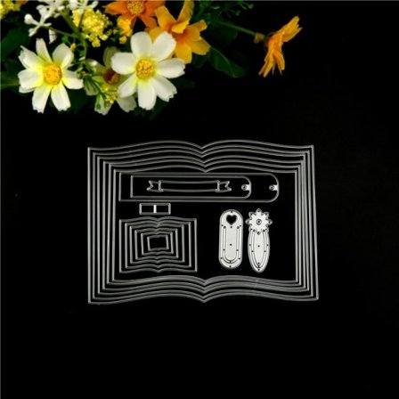 IC Vivid Books Ram Anpassad Stencil Metall ting Dies DIY Scrapb