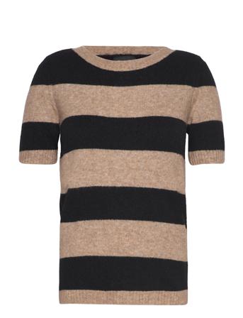5210 Striped - Delmy Puff Villapaita Ruskea SAND