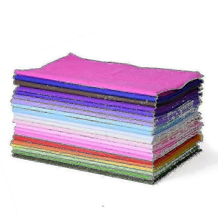 245 ark farvet silkepapir bulk indpakningspapir 50 x 50 cm til kunst gave silkepapir dekorationer (rand -gt
