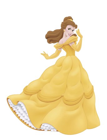 RoomMates Wallstickers - Princess Belle - Gems Giant - Yellow - ONE SIZE