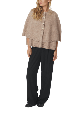 Neo Noir Josei Double Knit Cape Jackor Dam Beige 38