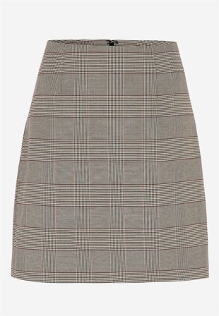 Soyaconcept - Pepitarutig, vävd kjol - beige / rutig - för damer - 38 - Cellbes