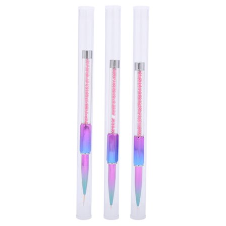 3 st Nail Art Liner Penslar Akryl Nylon Nail Design Pensel Set Nail Målningsborste