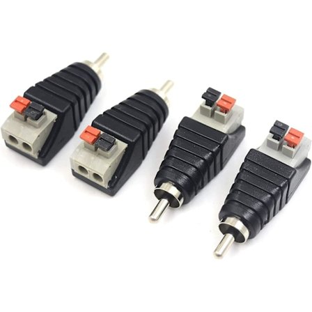 Phono Høytaler RCA Hunn og Hane til AV 2 Terminal Hunn, ZQKLA