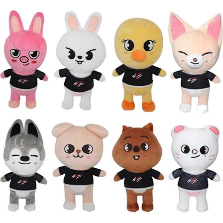 8 stk Skzoo Plushies Stray Kids Plyslegetøjssæt 8 tommer Søde Udstoppede Dyr Legetøj Stray Kids Ideer til Drenge og Piger