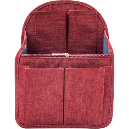 Nylon Ryggsekk Organiser Innlegg for Ryggsekk Universell Veske i Veske Menn Kvinner Skuldervesker Håndveske Skulderveske Organisatorer, rød