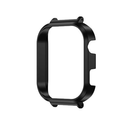 Transparent PC Watch Case Frame kompatibelt med Redmi Watch 6 - 20mm bandstik beskyttelsesskal Black